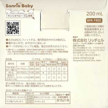 サンリオキャラクターズ リッチェル ストローマグ フルーツ(Sanrio Baby)