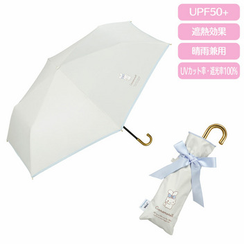 シナモロール Wpc. 晴雨兼用折りたたみ日傘（リボン）
