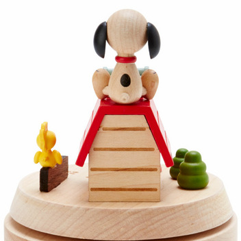 スヌーピー 木製オルゴール(犬小屋)
