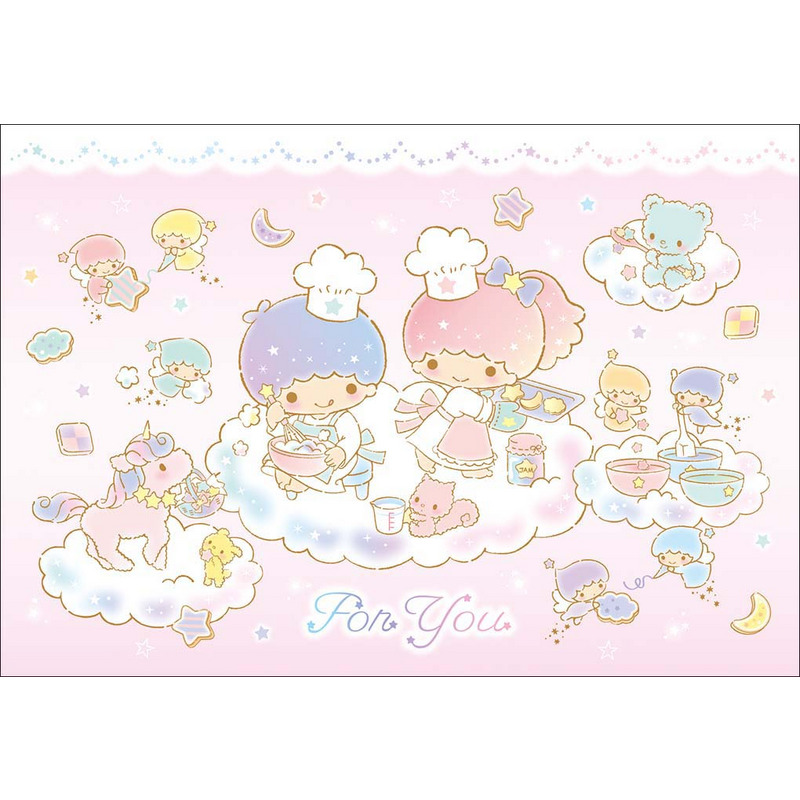 グリーティングカード 誕生日祝い　リトルツインスターズバースデーケーキ