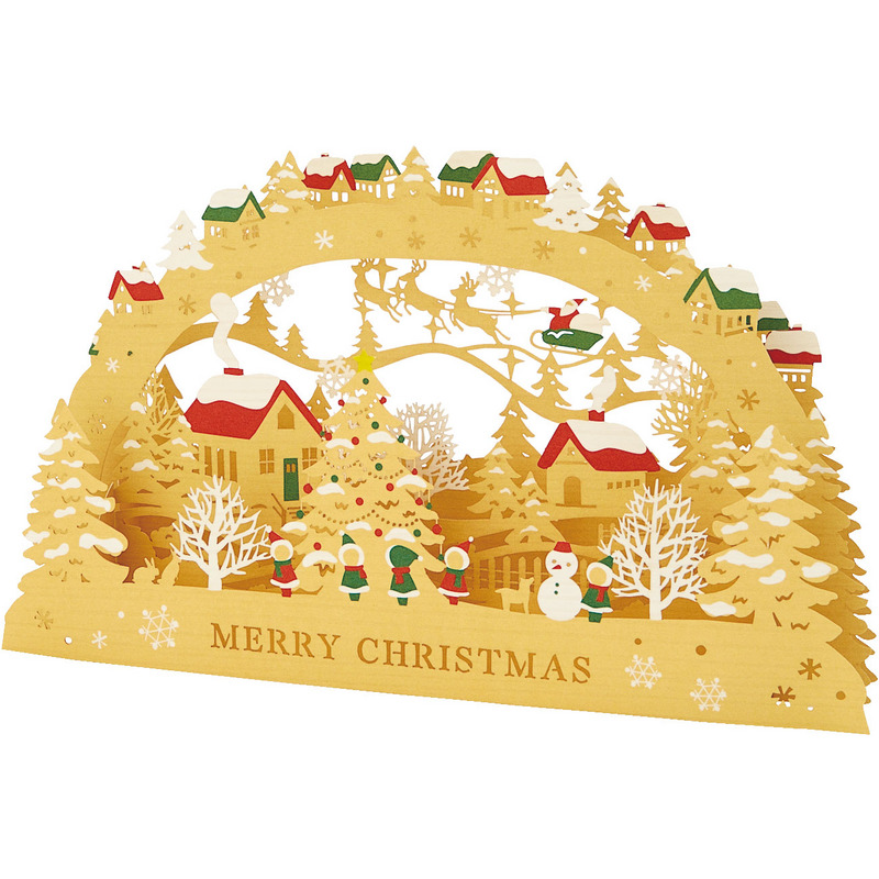 グリーティングカード クリスマス 木製風アーチ｜サンリオグリーティングカードオンラインショップ - 公式通販サイト