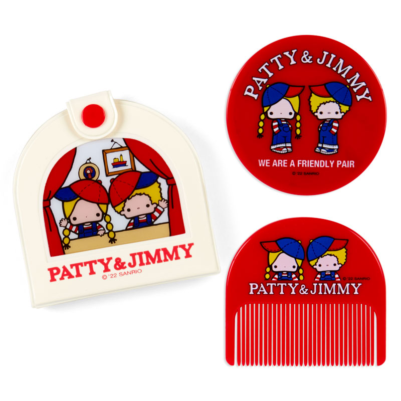 パティ＆ジミー ビニールケース付きミラー&コームセット(おしゃれ雑貨