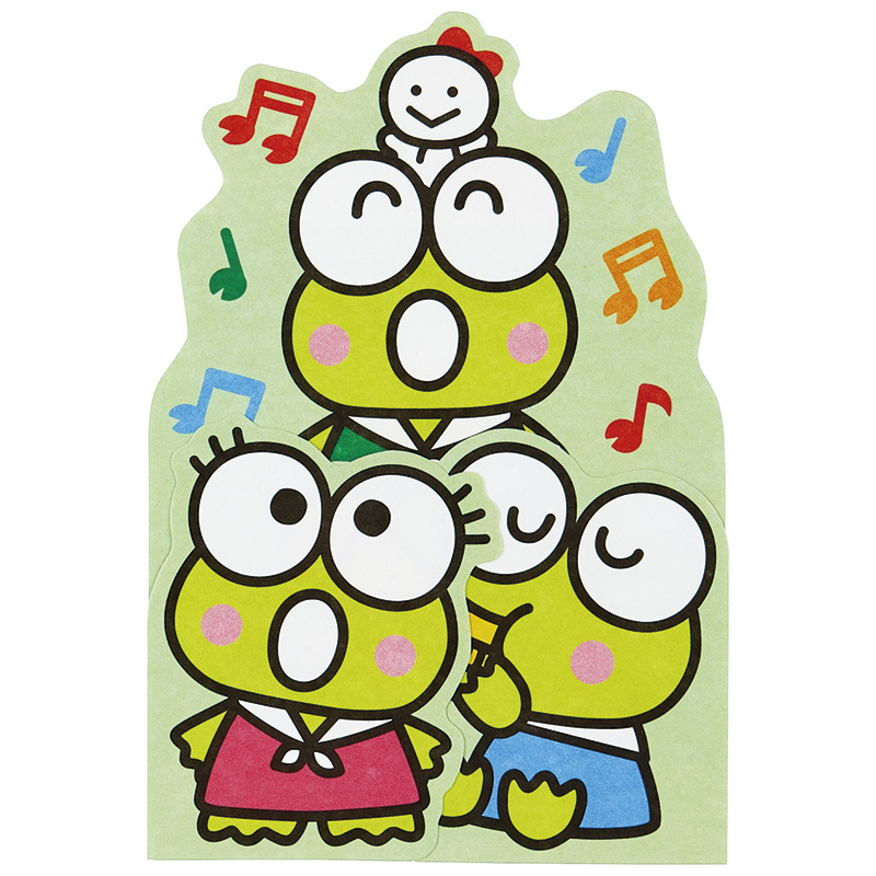 グリーティングカード 多目的　けろけろけろっぴ三きょうだい