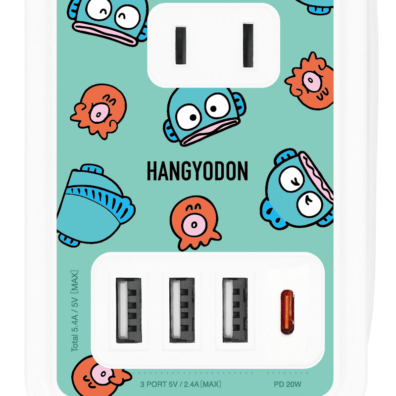 ハンギョドン USB/USB Type-Cポート付きテーブルタップ