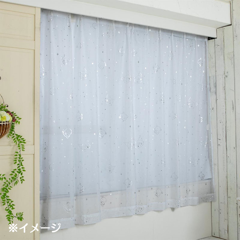 クロミ 箔プリント レースカーテン2枚組100&times;133cm