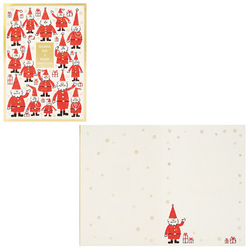 グリーティングカード クリスマス　サンタいっぱい