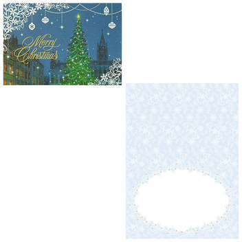 グリーティングカード クリスマス　夜のツリー