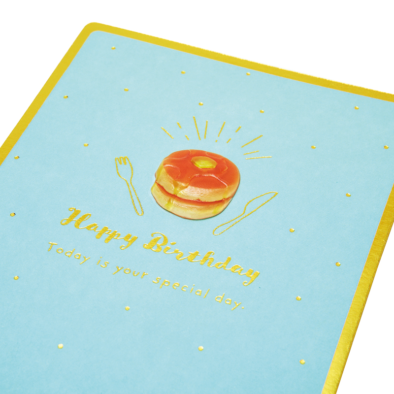 グリーティングカード 誕生日祝い　パンケーキ