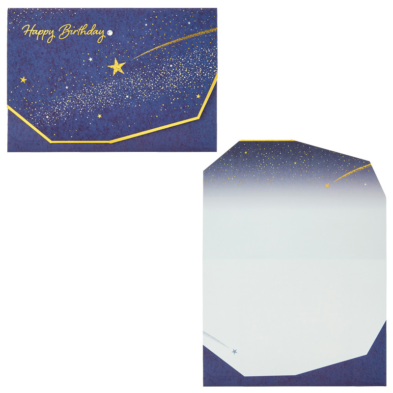 グリーティングカード 誕生日祝い　星空
