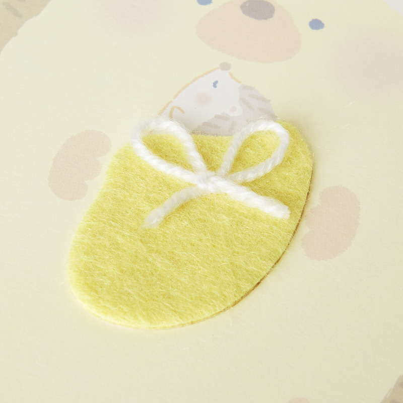 グリーティングカード 出産祝い　ハリネズミ親子