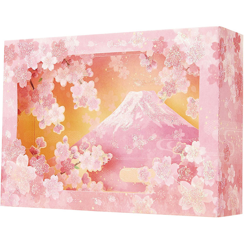 春　箱形　富士と桜