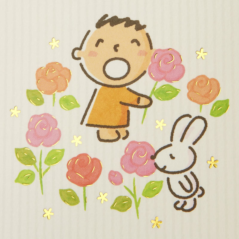 グリーティングカード 多目的　ミニカード　みんなのたあ坊花束