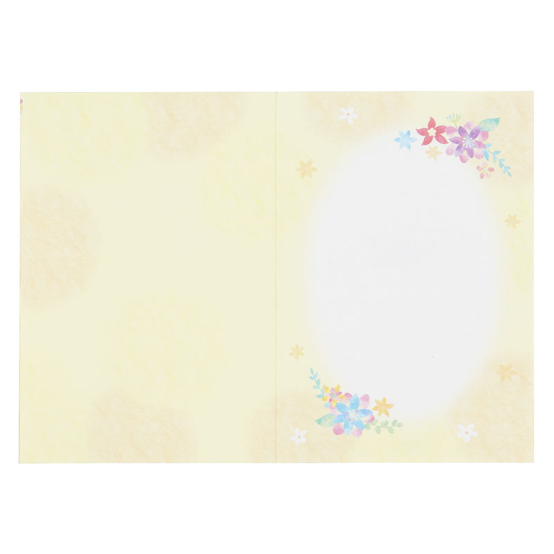 グリーティングカード お見舞い　お見舞い上下に花