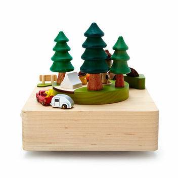 スヌーピー 木製オルゴール（キャンプ）