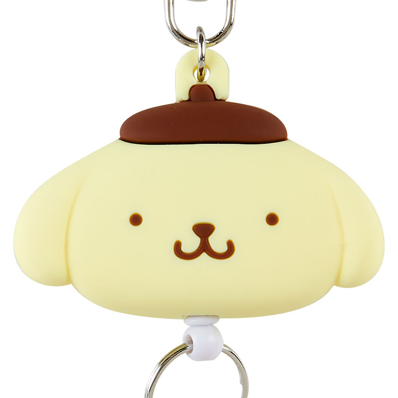 ポムポムプリン フェイス形リールキーホルダー