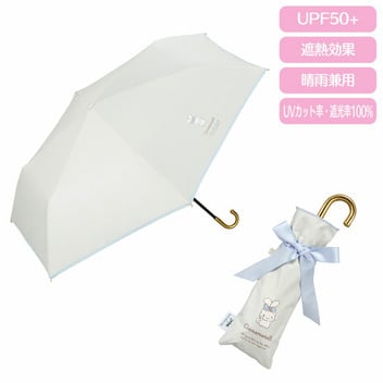 シナモロール Wpc. 晴雨兼用折りたたみ日傘（リボン）