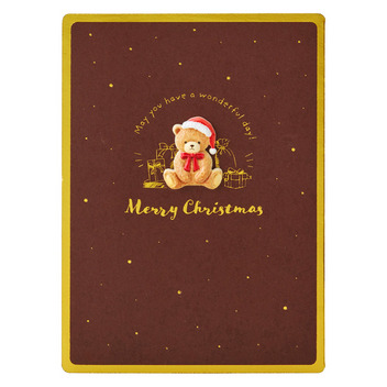 グリーティングカード クリスマス　テディベア
