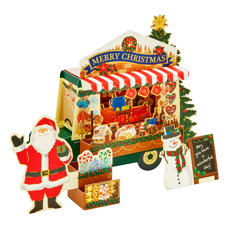 グリーティングカード クリスマス　移動販売車