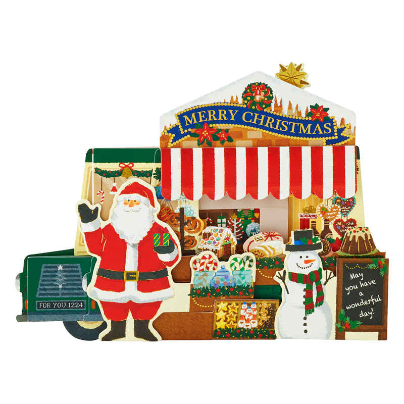 グリーティングカード クリスマス　移動販売車