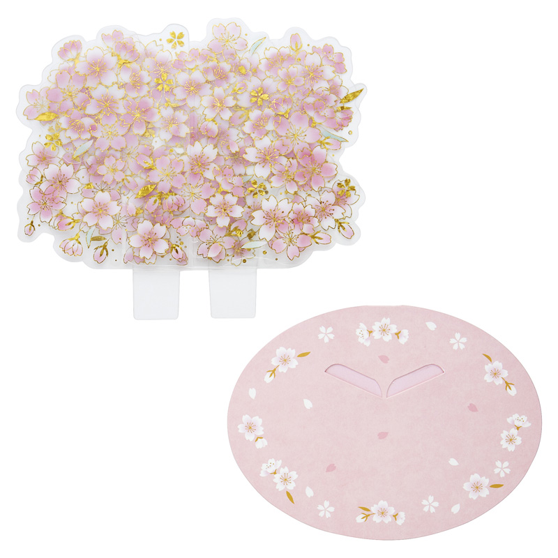 グリーティングカード 春　透明素材桜