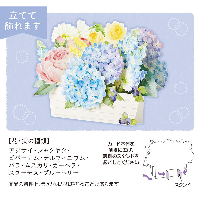 グリーティングカード 初夏　季節の花かご