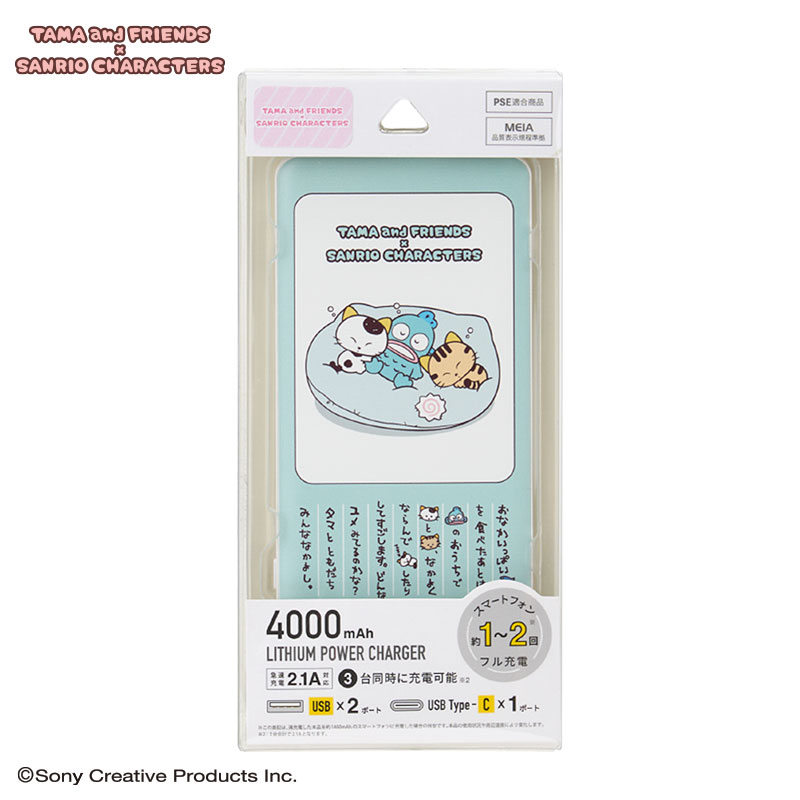 ハンギョドン タマ＆フレンズ USB出力リチウムイオンポリマー充電器