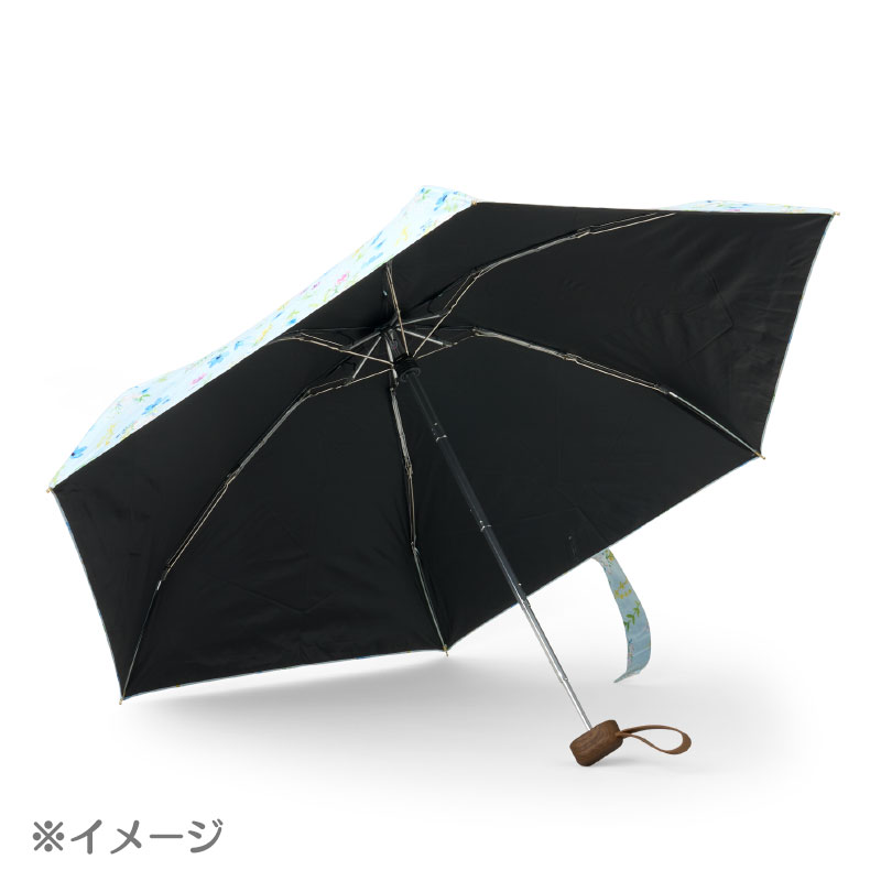 ポムポムプリン 晴雨兼用折りたたみ傘ミニ（水彩フラワー）