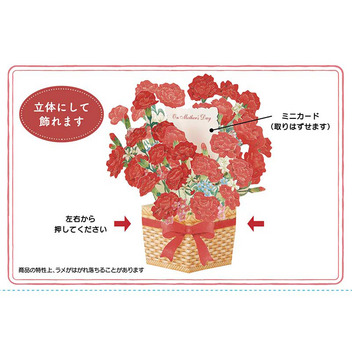 グリーティングカード 母の日　花かご
