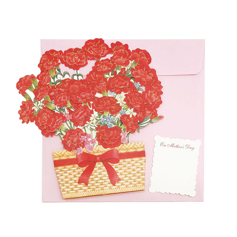 グリーティングカード 母の日　花かご