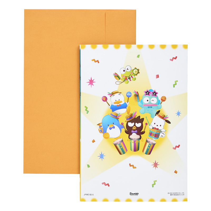 グリーティングカード 誕生日祝い　ライト＆メロディー　はぴだんぶいサンバでお祝い