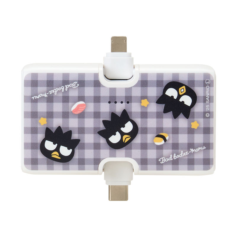 バッドばつ丸 Lightning/Type-C コネクタ付き リチウムイオン充電器