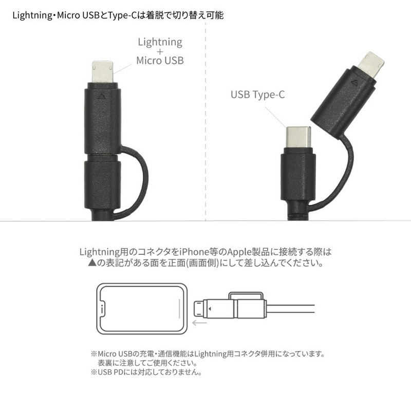 マイメロディ マスコットカバー付きマルチ充電ケーブル