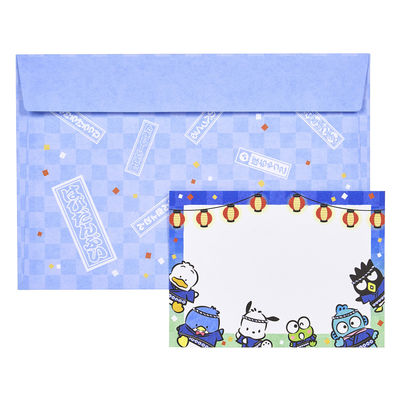 グリーティングカード サマー はぴだんぶい竹うちわ｜サンリオ
