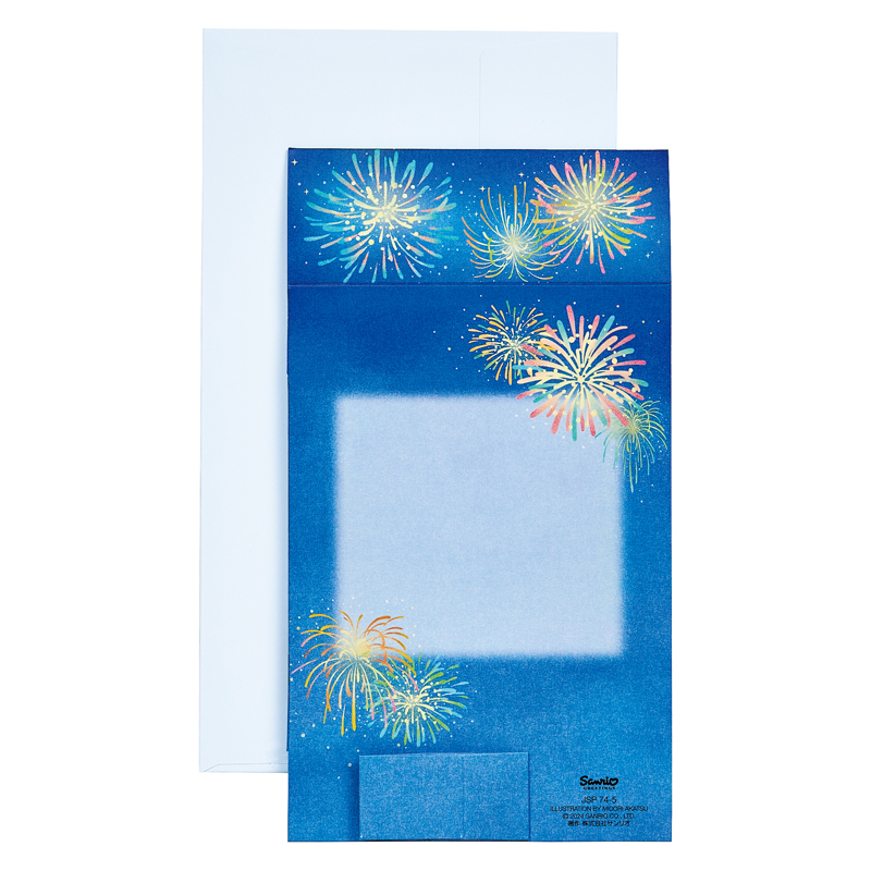  サマー　花火見るネコ