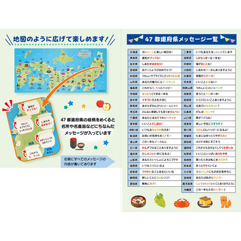 グリーティングカード 誕生日祝い　日本地図