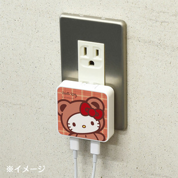 ハローキティ USB Type-C 出力 ACアダプタ（クマ）