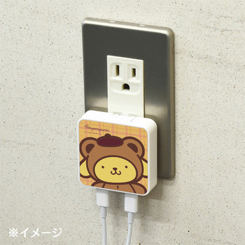 ポムポムプリン USB Type-C 出力 ACアダプタ（クマ）
