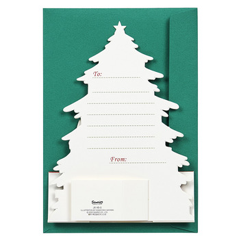 グリーティングカード クリスマス　街並みのツリー