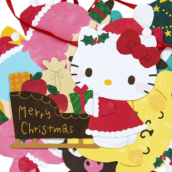 グリーティングカード クリスマス　サンリオキャラクターズ壁飾り