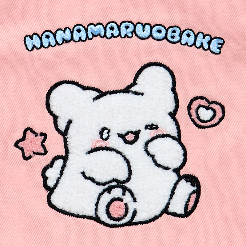 はなまるおばけ サガラ刺繍巾着（パステルスイーツポップ）