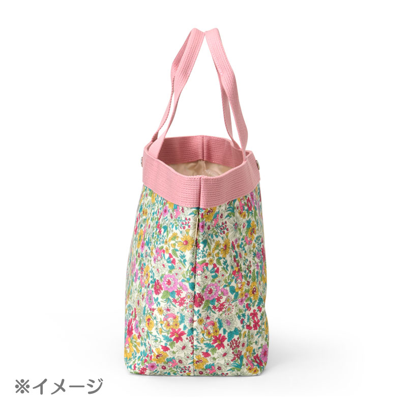 マイメロディ リバティ・ファブリックス トートバッグL（フラワー）