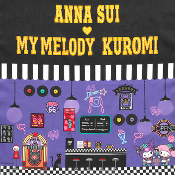 マイメロディ&クロミ ANNA SUI ハンカチ（ダイナー）