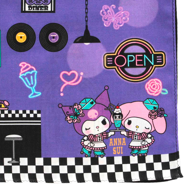 マイメロディ&クロミ ANNA SUI ハンカチ（ダイナー）
