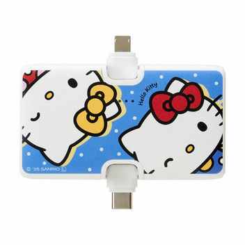 ハローキティ&ハローミミィ Lightning/Type-C コネクタ付き リチウムイオン充電器