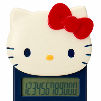 ハローキティ スライドカバー付き電卓（身の回り雑貨 いつまでもサンリオ）