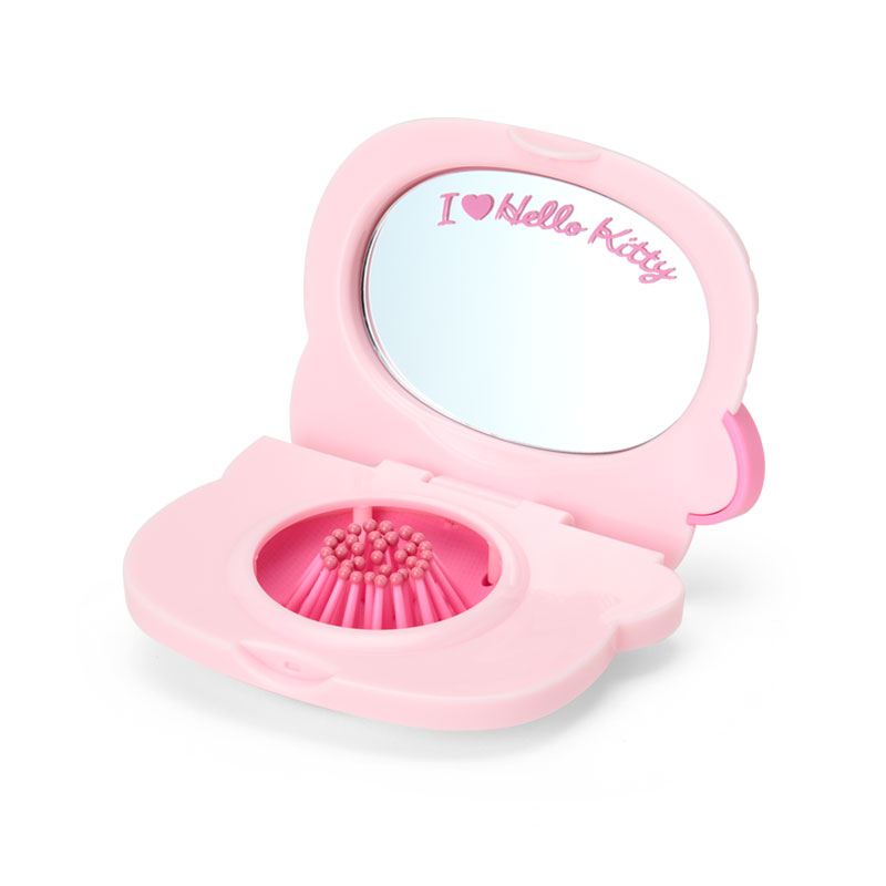 ハローキティ ミラー付きコンパクトヘアブラシ（I Love Hello Kitty）