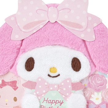 グリーティングカード 誕生日祝い　ライト＆ボイス　マイメロディ　ふかふか