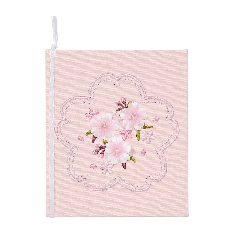グリーティングカード 春　刺しゅう桜