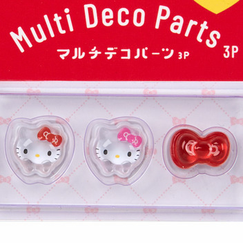 ハローキティ マルチデコパーツ3個セット（リボン）