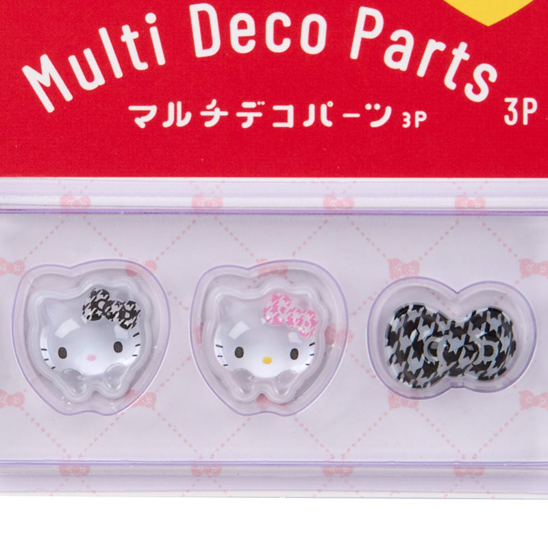 ハローキティ マルチデコパーツ3個セット（千鳥格子）